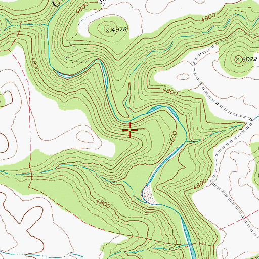 Topographic Map of Cibecue Canyon, AZ