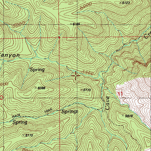 Topographic Map of Fry Canyon, AZ