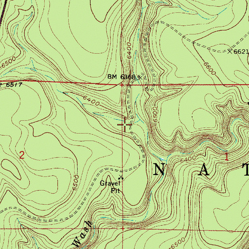 Topographic Map of Fry Canyon, AZ