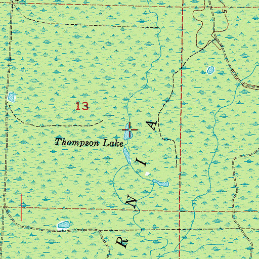 Topographic Map of Thompson Lake, FL