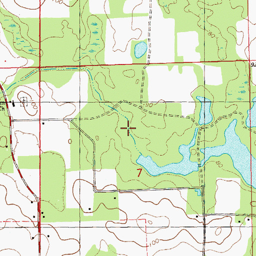 Topographic Map of Thompson Pond Ditch, FL