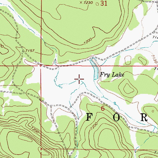 Topographic Map of Fry Lake, AZ