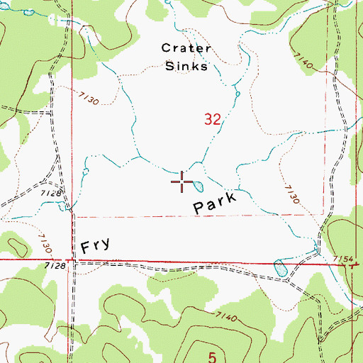 Topographic Map of Fry Park, AZ
