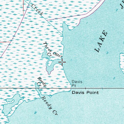 Topographic Map of Three Otter Creek, FL
