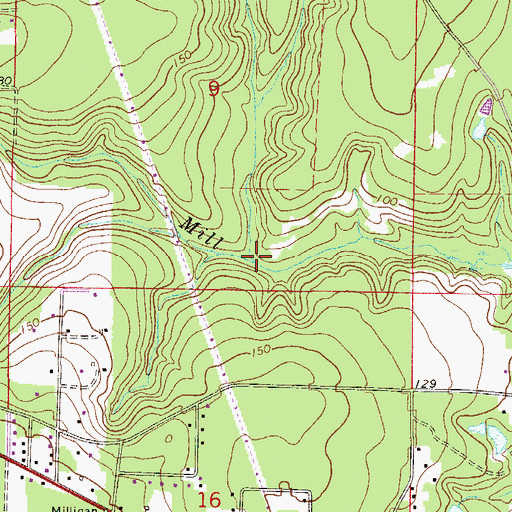 Topographic Map of Threemile Branch, FL