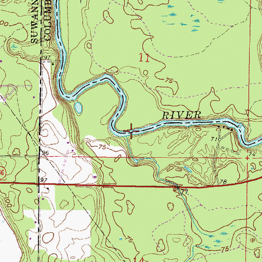 Topographic Map of Tiger Branch, FL