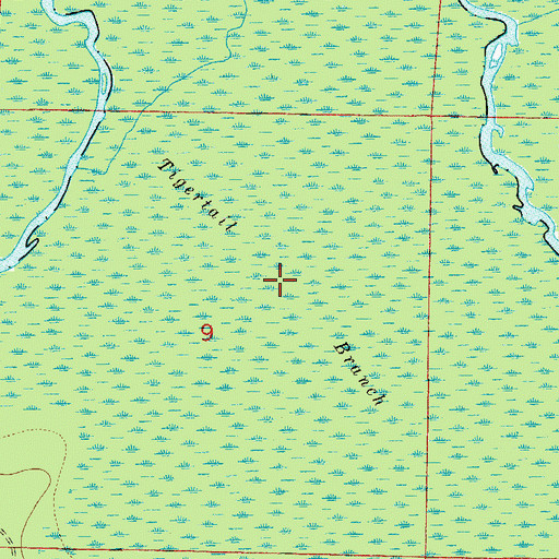Topographic Map of Tigertail Branch, FL