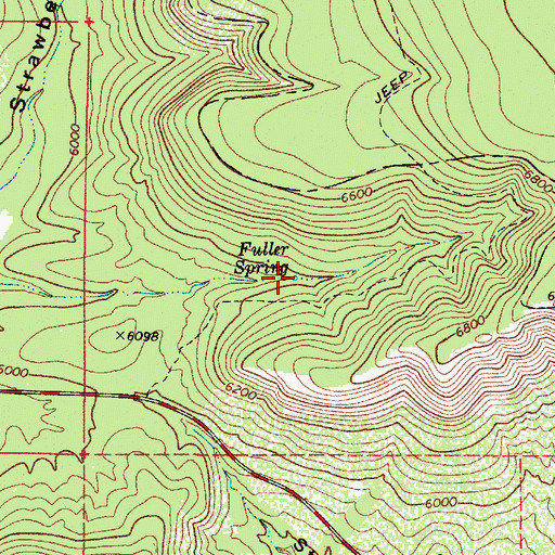 Topographic Map of Fuller Spring, AZ
