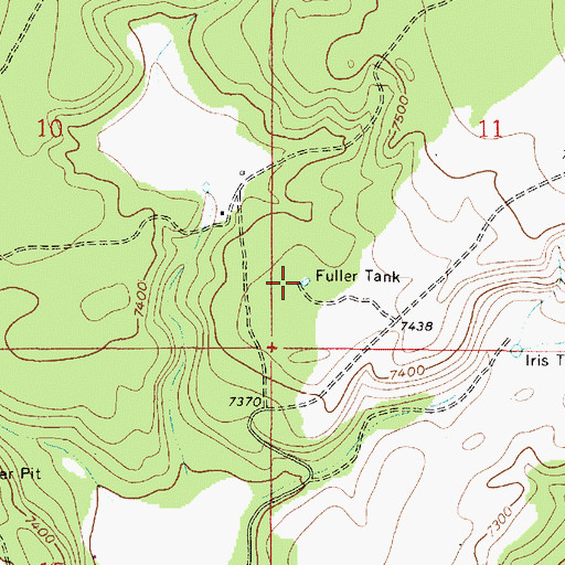 Topographic Map of Fuller Tank, AZ