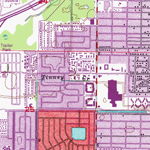 Topographic Map of Tinney Creek, FL