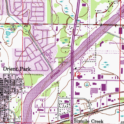 Topographic Map of Tisawee Lake, FL