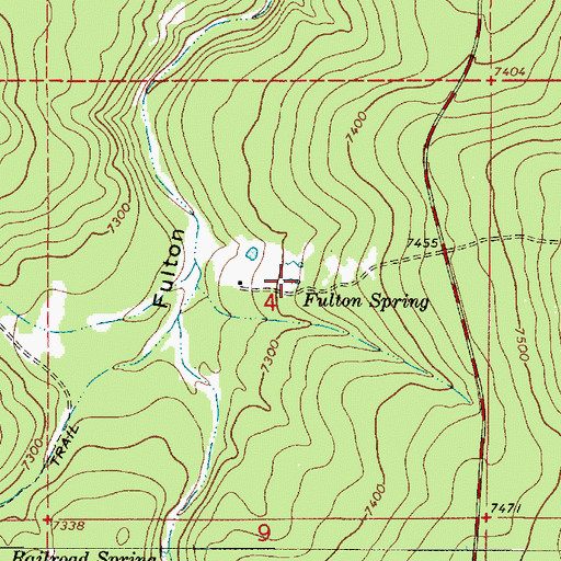 Topographic Map of Fulton Spring, AZ