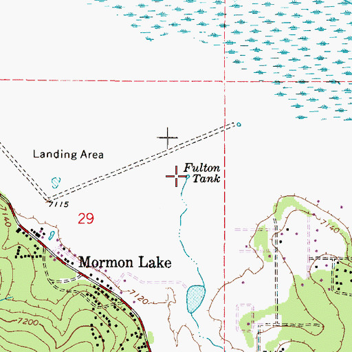 Topographic Map of Fulton Tank, AZ
