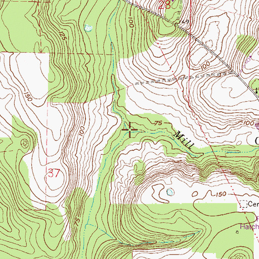 Topographic Map of Townsend Branch, FL