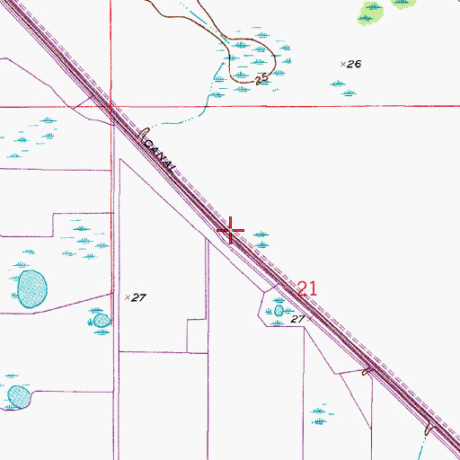 Topographic Map of Townsend Canal, FL