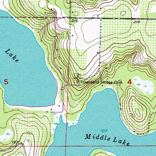 Topographic Map of Townsend House Cemetery, FL