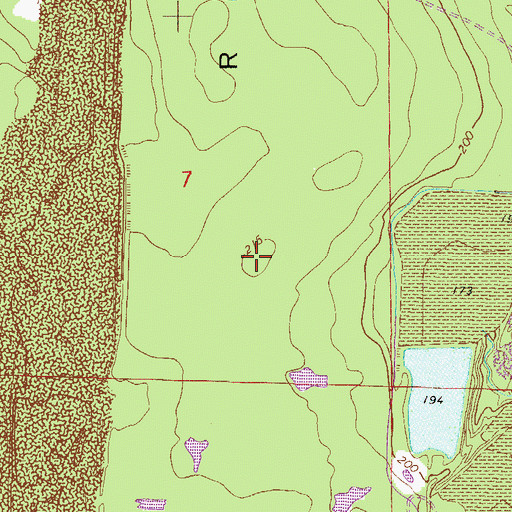 Topographic Map of Trail Ridge, FL