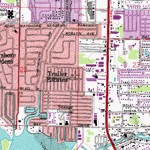 Topographic Map of Trailer Estates, FL