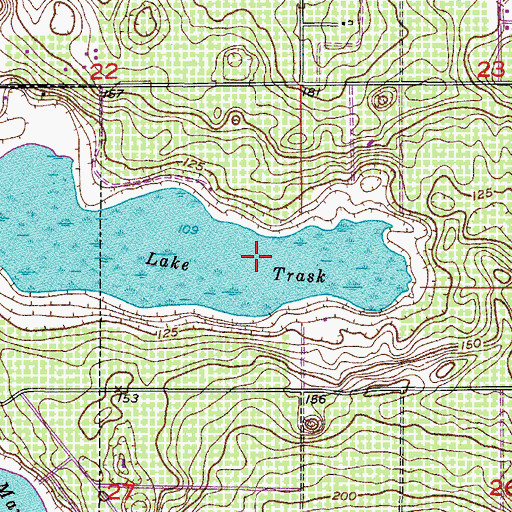 Topographic Map of Lake Trask, FL