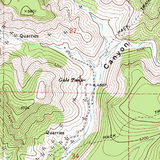 Topographic Map of Gale Tank, AZ
