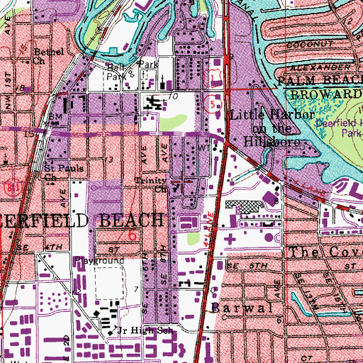 Topographic Map of Trinity Church, FL