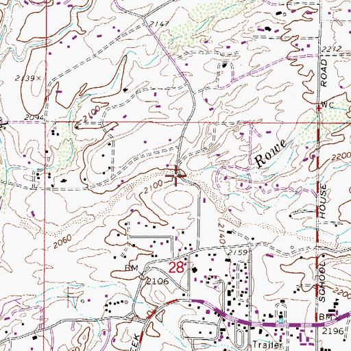 Topographic Map of Galloway Wash, AZ