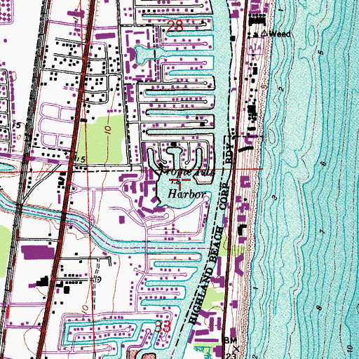 Topographic Map of Tropic Isle Harbor, FL