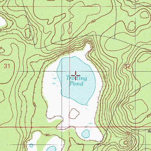 Topographic Map of Trotting Pond, FL