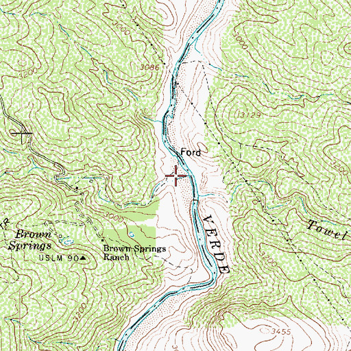 Topographic Map of Gap Creek, AZ
