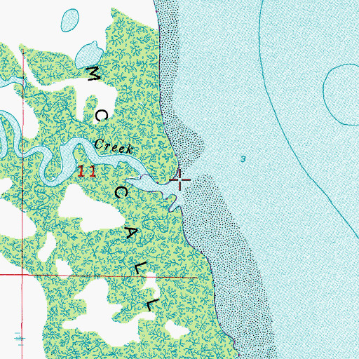 Topographic Map of Trout Creek, FL