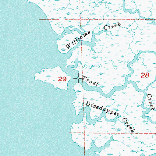 Topographic Map of Trout Creek, FL