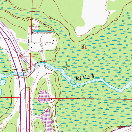 Topographic Map of Trout Creek, FL