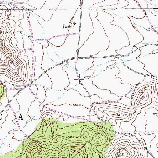 Topographic Map of Garden Canyon, AZ