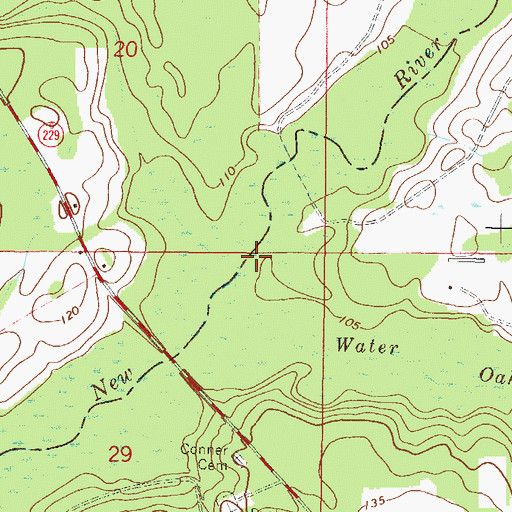 Topographic Map of Turkey Creek, FL