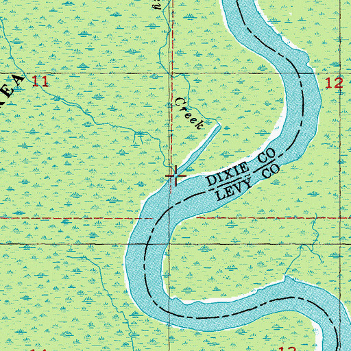 Topographic Map of Turkey Creek, FL
