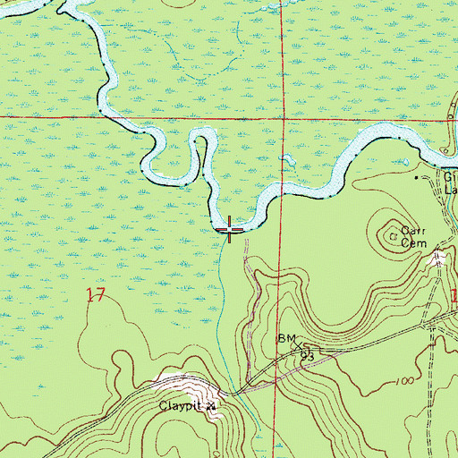 Topographic Map of Turkey Gobbler Creek, FL