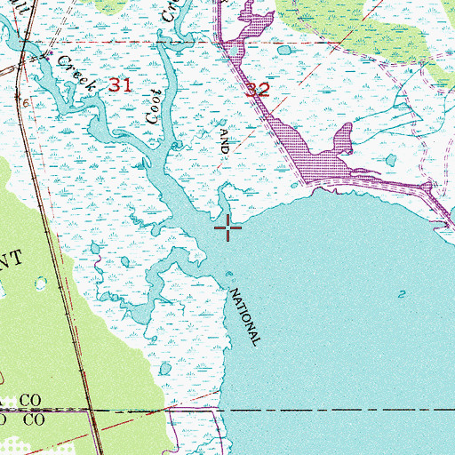 Topographic Map of Turnbull Creek, FL
