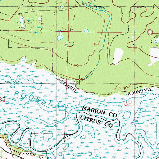Topographic Map of Turner Creek, FL