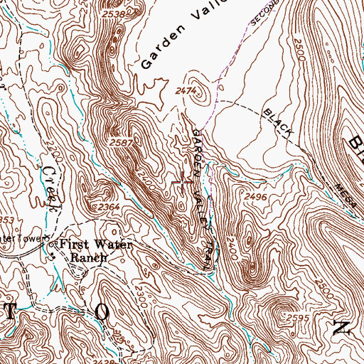 Topographic Map of Garden Valley Trail, AZ