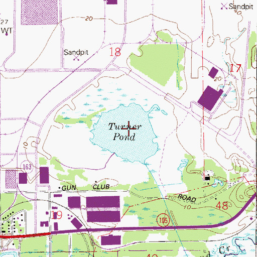 Topographic Map of Turner Pond, FL