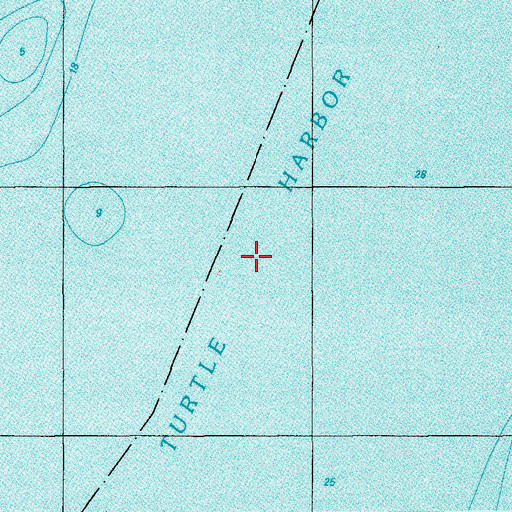 Topographic Map of Turtle Harbor, FL
