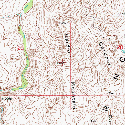 Topographic Map of Gardner Mountain, AZ
