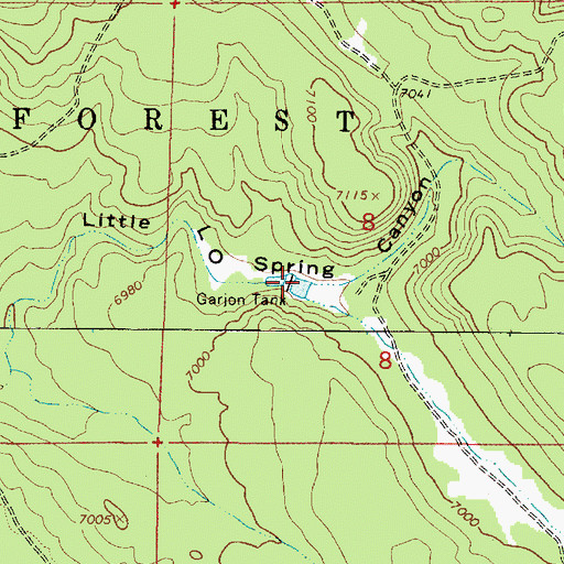 Topographic Map of Garjon Tank, AZ