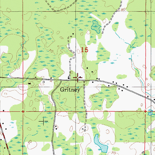 Topographic Map of Union School, FL
