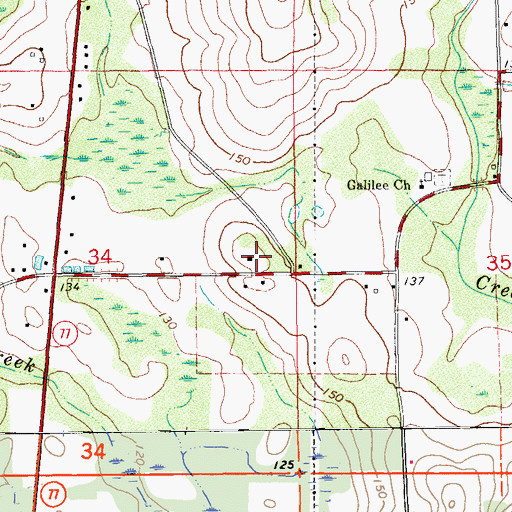 Topographic Map of Union School, FL