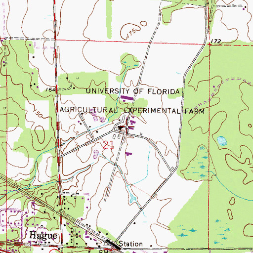 Topographic Map of University of Florida Agricultural Experimental Farm, FL