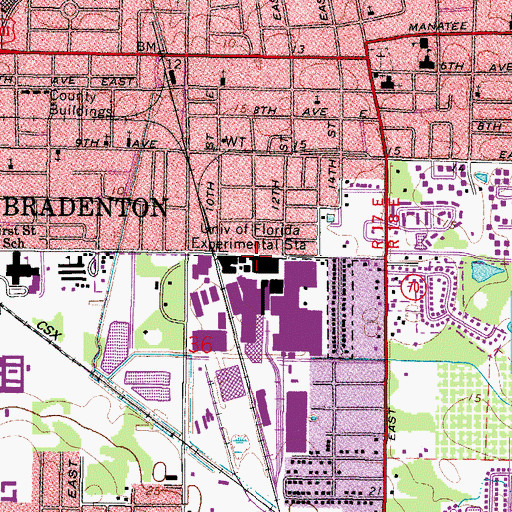 Topographic Map of University of Florida Experimental Station, FL