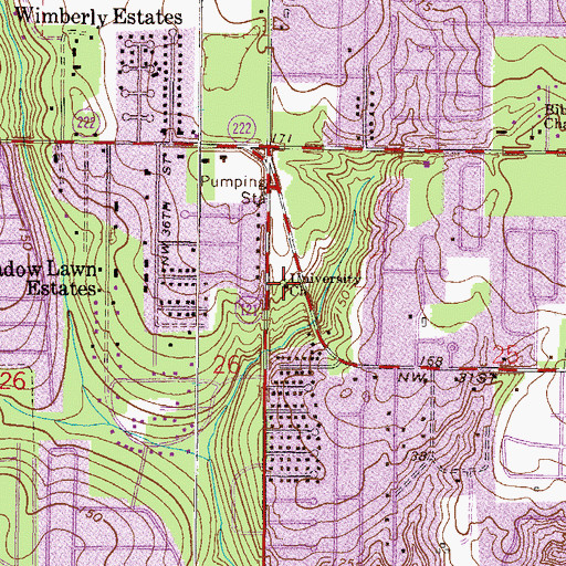 Topographic Map of University Church (historical), FL