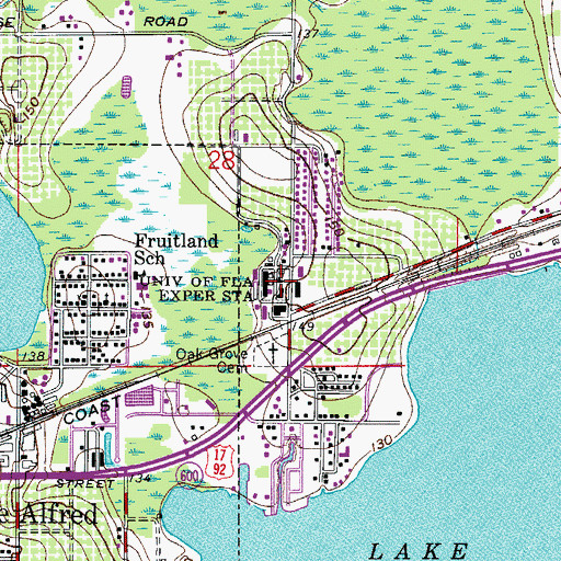 Topographic Map of University of Florida Experimental Station, FL