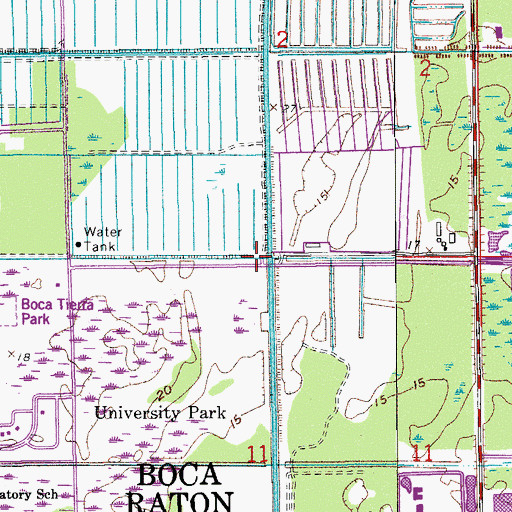 Topographic Map of University Park, FL